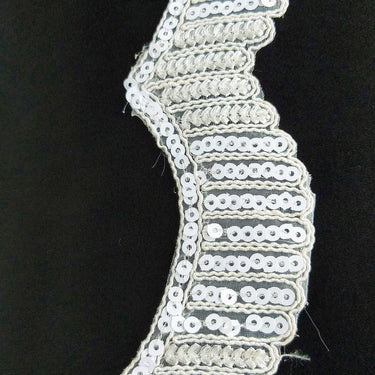Black / White Embroidery Cut Work With Sequins Lace Trim Approx. 60mm Wide - 210119L498 / 99